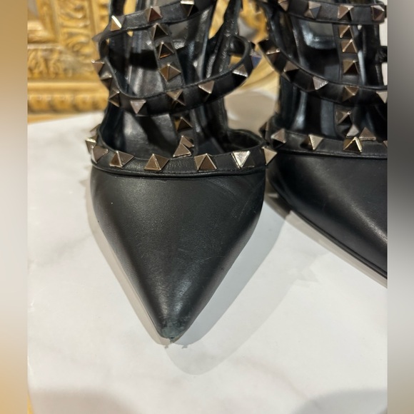 Valentino Garavani Rockstud Ankle Strap Pumps 100MM, Size: 37.5 - Picture 4 of 16